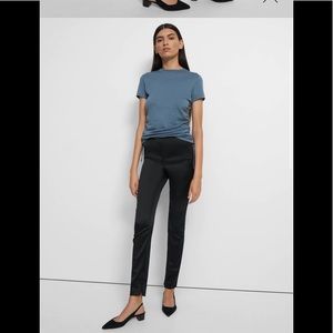 NWT Theory black skinny satin leggings size 0